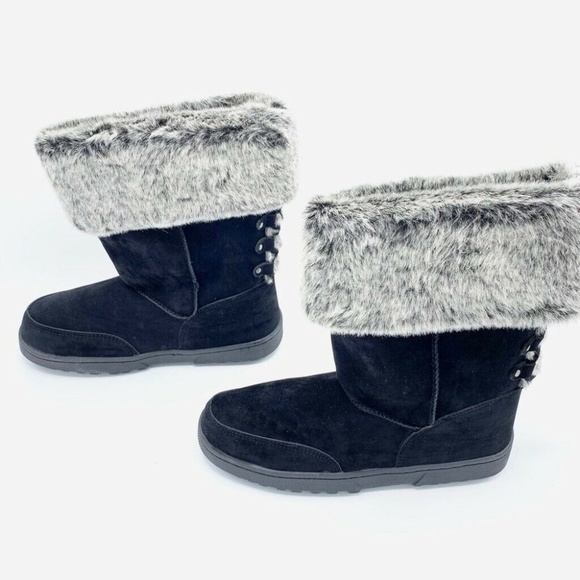 NEW Rampage Winter Albie Boots Pull On Faux Fur 9 - Picture 4 of 8